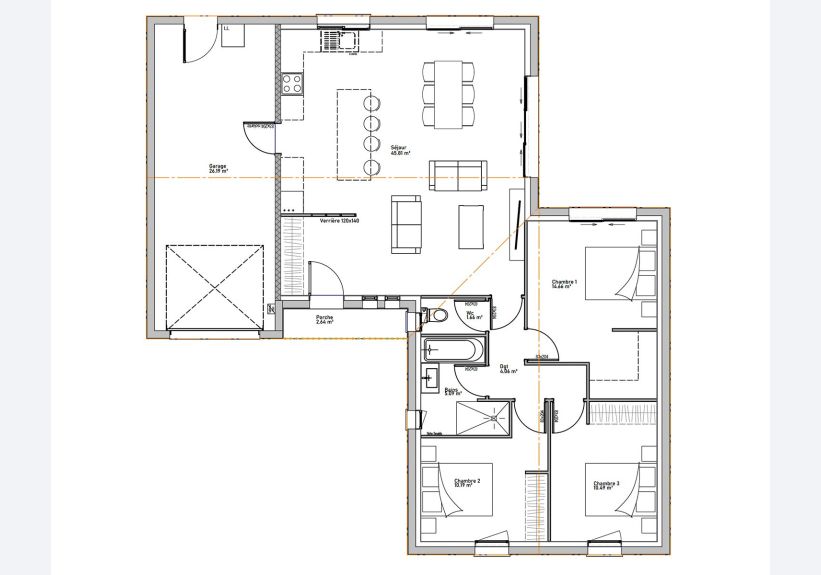 Image du modèle de maison PLAN SOLIA RDC