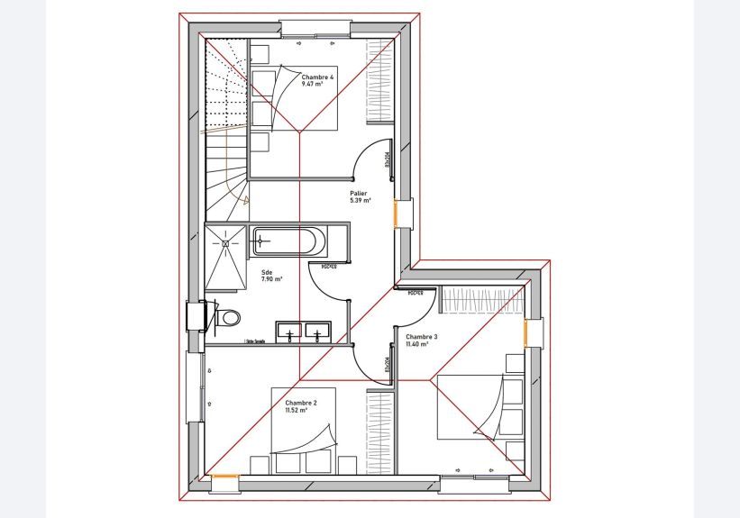 Image du modèle de maison PLAN DAHLIA ETAGE