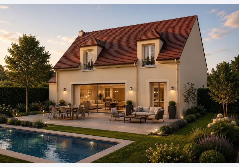 Image du modèle de maison 1 Façade Arrière R+Comble 110m2