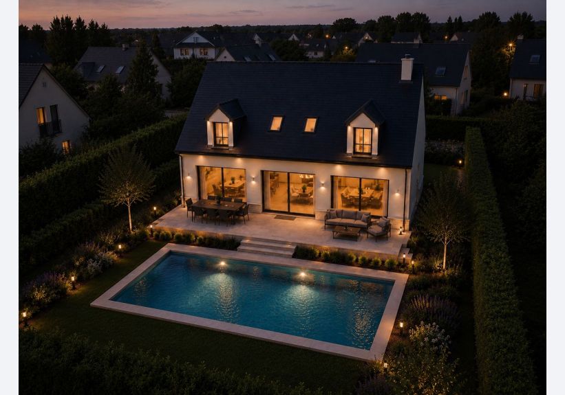 Image du modèle de maison 4 VD façade arrière R+comble 130m2-V2
