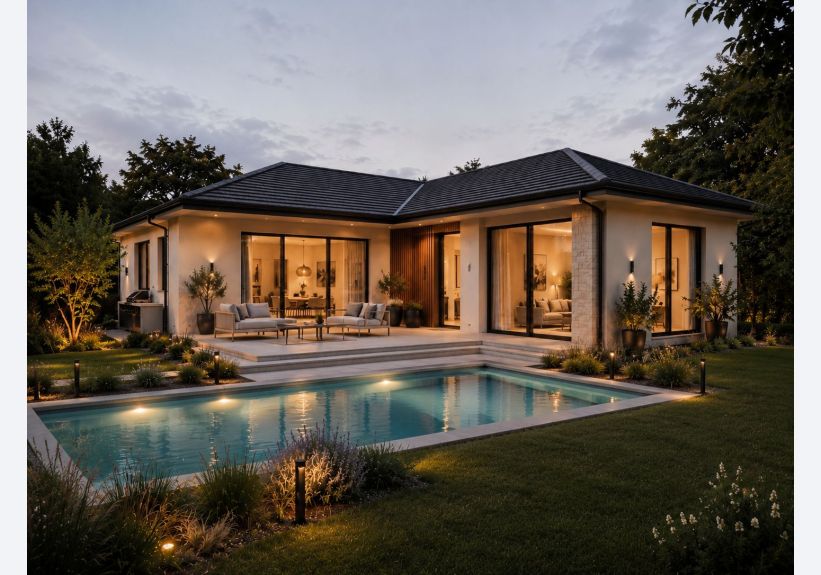 Image du modèle de maison 2 Façade arrière PP 140m2-V2