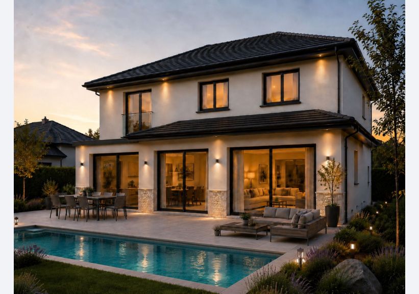 Image du modèle de maison 1 Façade Arrière R+1 130 m2-V2