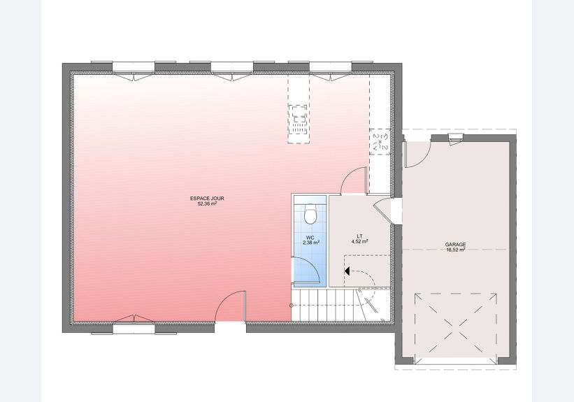 Image du modèle de maison PLAN RDC 120-sans cotes