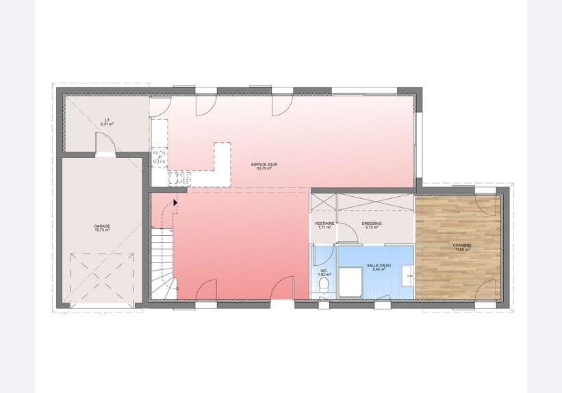 Image du modèle de maison PLAN RDC 140-sans cotes