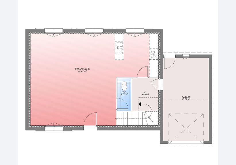 Image du modèle de maison PLAN RDC 95-sans cotes