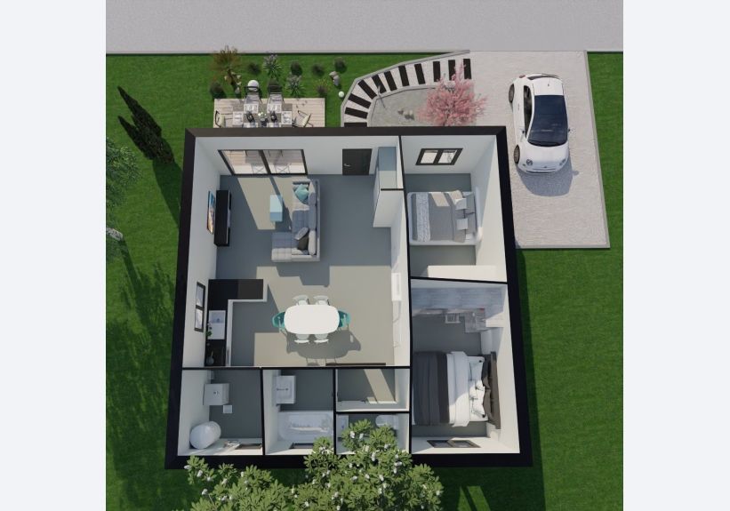 Image du modèle de maison CASSIOPE Cedreo vue axonométrique