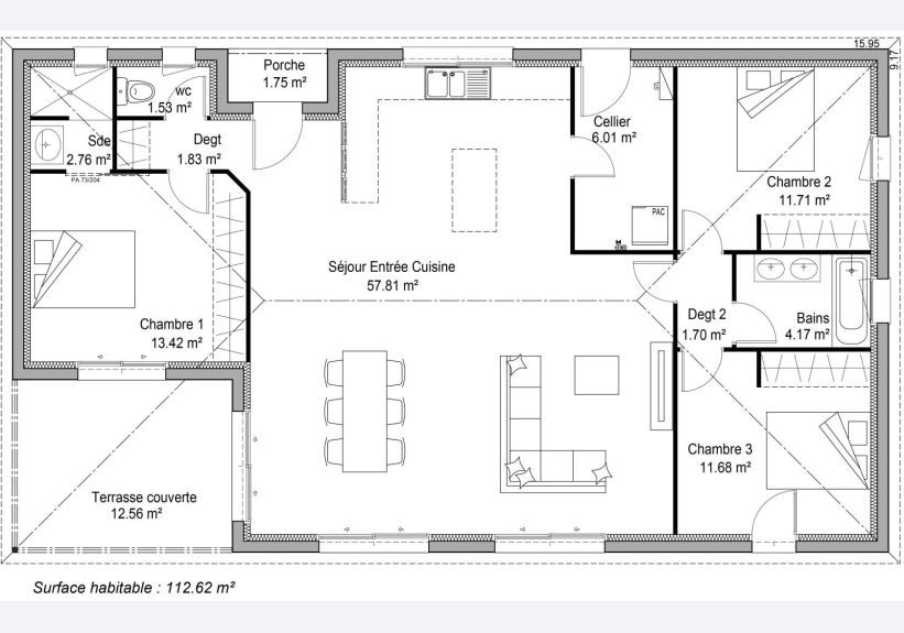 Image du modèle de maison PLAN SITE ADELINA 113m²