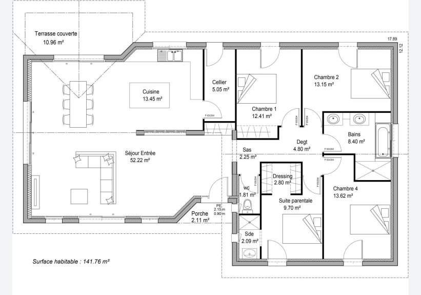 Image du modèle de maison PLAN SITE INTERNET STELLA 142