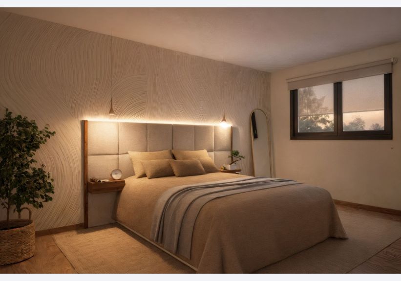 Image du modèle de maison Chambre PHENIX vue nuit