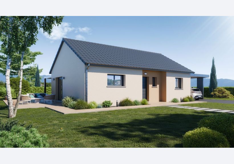 Image du modèle de maison FLOCON-FINALE BEIGE -CARPORT-V2