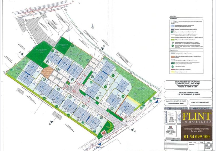 Image du modèle de maison PLAN DE MASSE TERRAIN à VILLIERS ADAM 