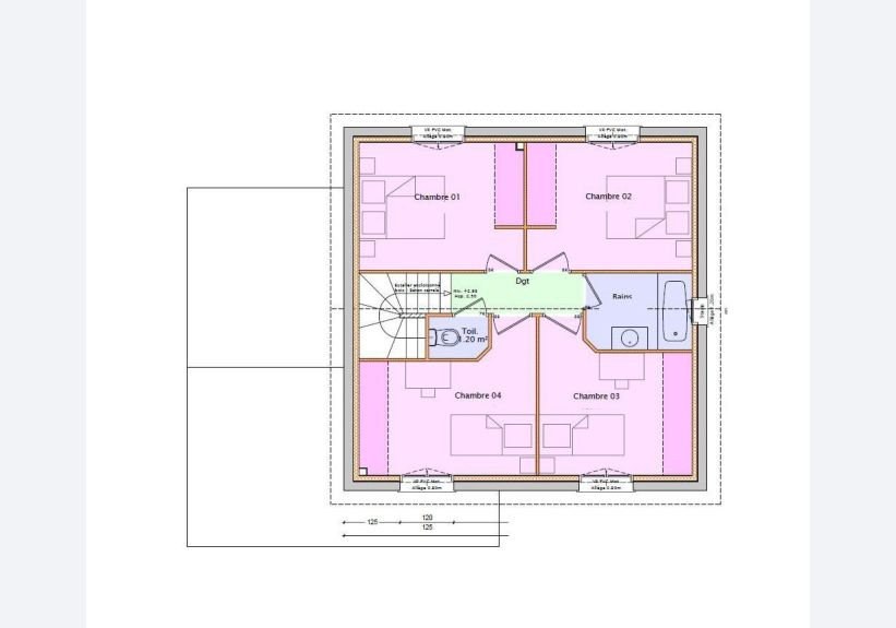 Image du modèle de maison PLAN ETAGE ACACIA 100m²