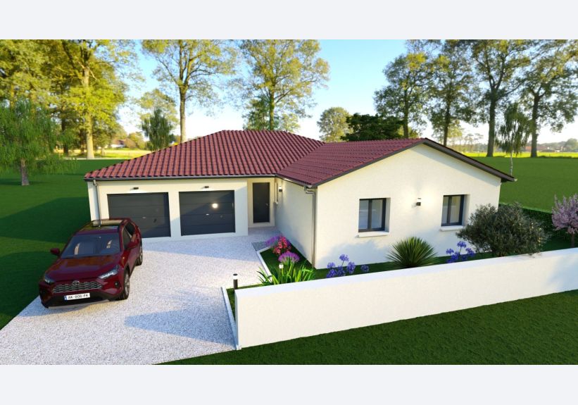 Image du modèle de maison PP en L entree garage double