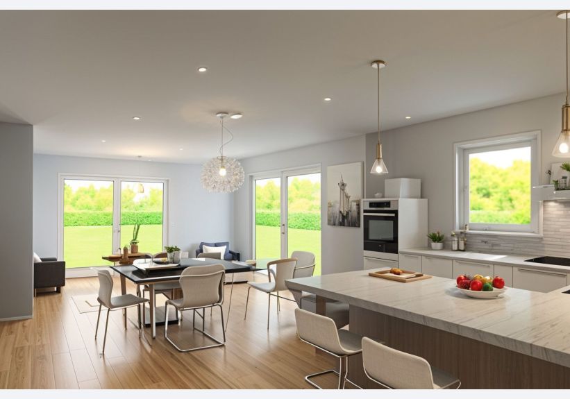 Image du modèle de maison vue cuisine et salle a manger