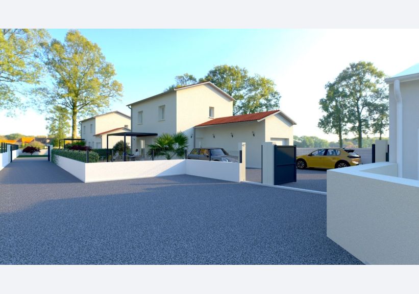 Image du modèle de maison Lot 1 + 2 - Vue d'ensemble