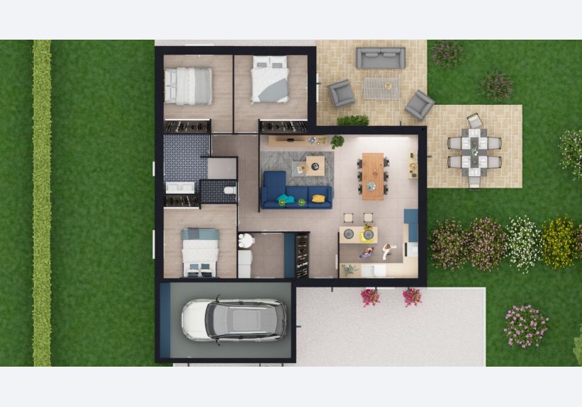 Image du modèle de maison model 12 dessus