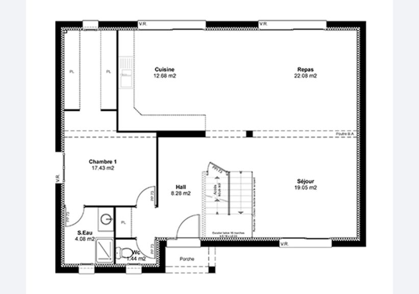 Image du modèle de maison AP-Masson-pour-velux_RDC sans cotes