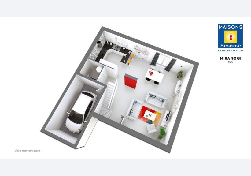 Image du modèle de maison MIRA 90 GI RDC