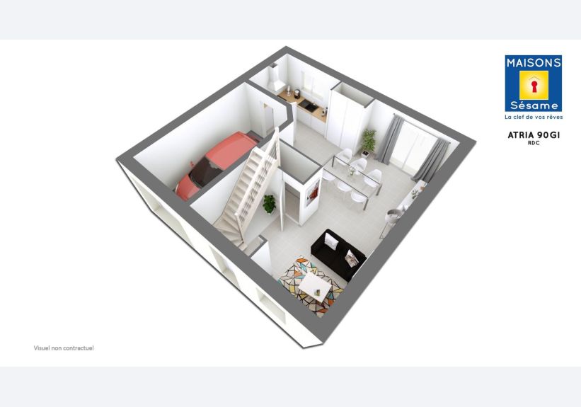 Image du modèle de maison ATRIA 90 GI RDC