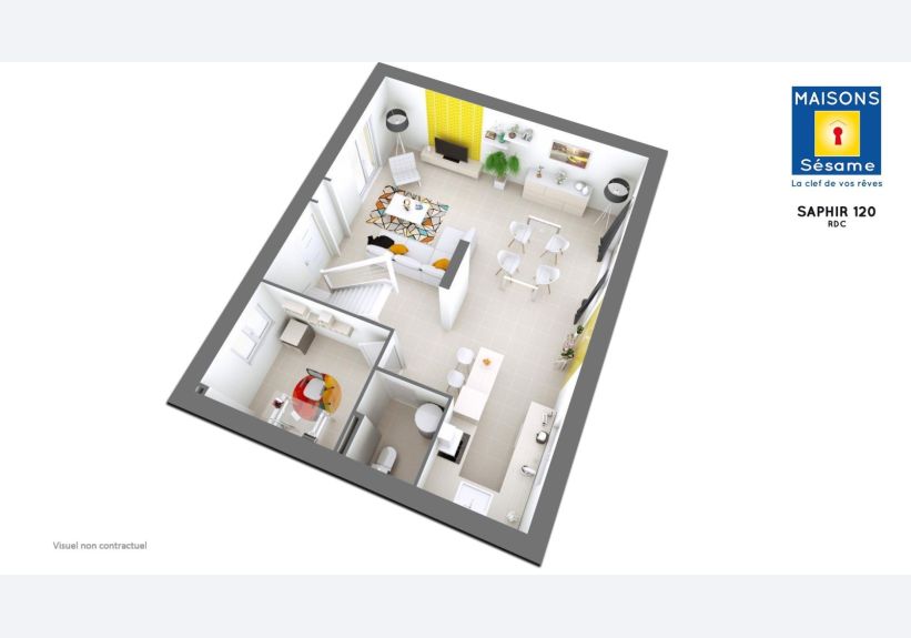 Image du modèle de maison saphir 120 RDC