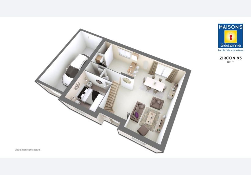 Image du modèle de maison ZIRON 95 RDC