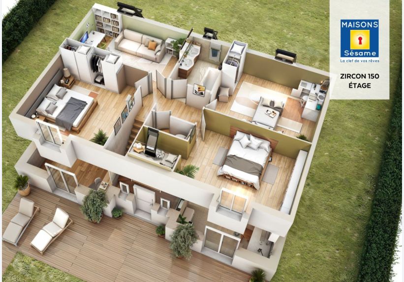 Image du modèle de maison zircon 150 etage