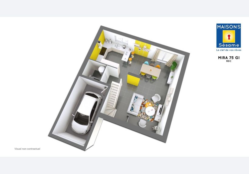 Image du modèle de maison MIRA 75 GI RDC