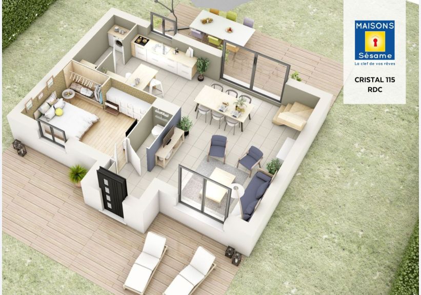 Image du modèle de maison cristal 115 rdc