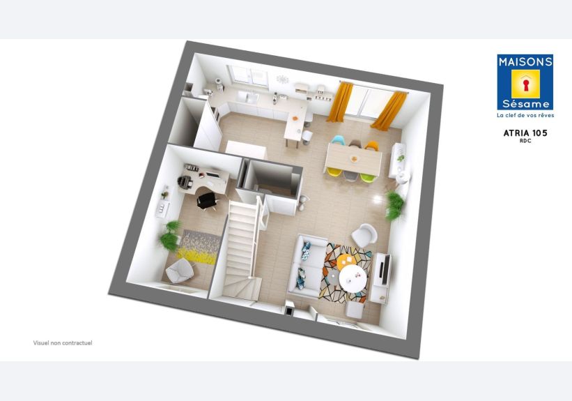 Image du modèle de maison ATRIA 105 RDC