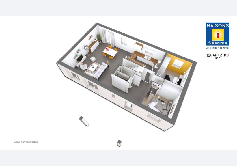 Image du modèle de maison QUARTZ 110 RDC