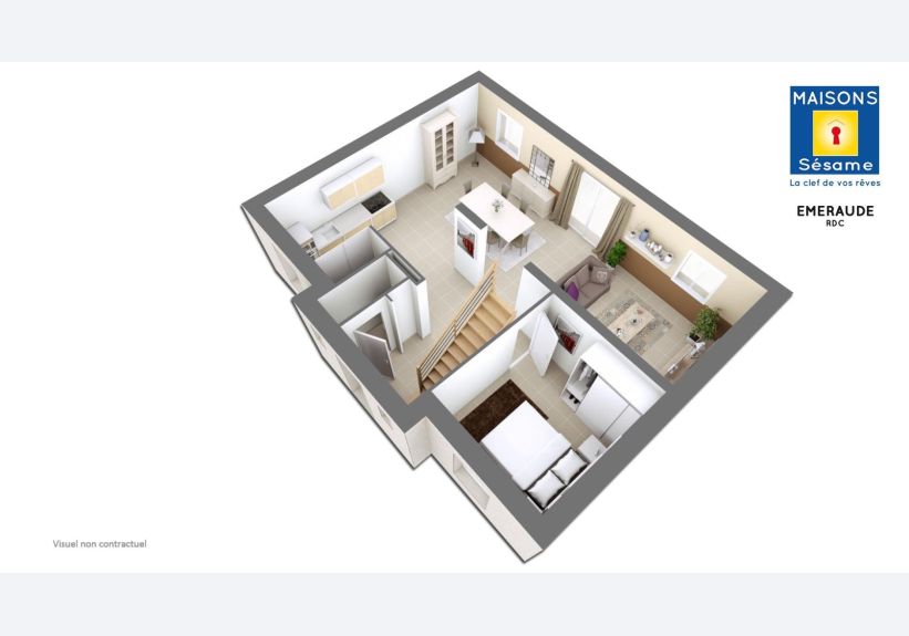 Image du modèle de maison EMERAUDE 120 RDC