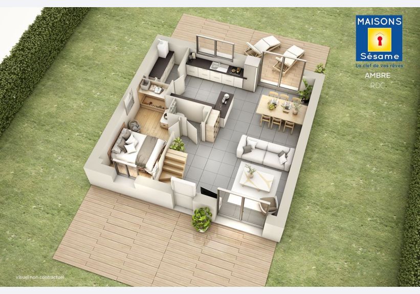Image du modèle de maison AMBRE-RDC-bd