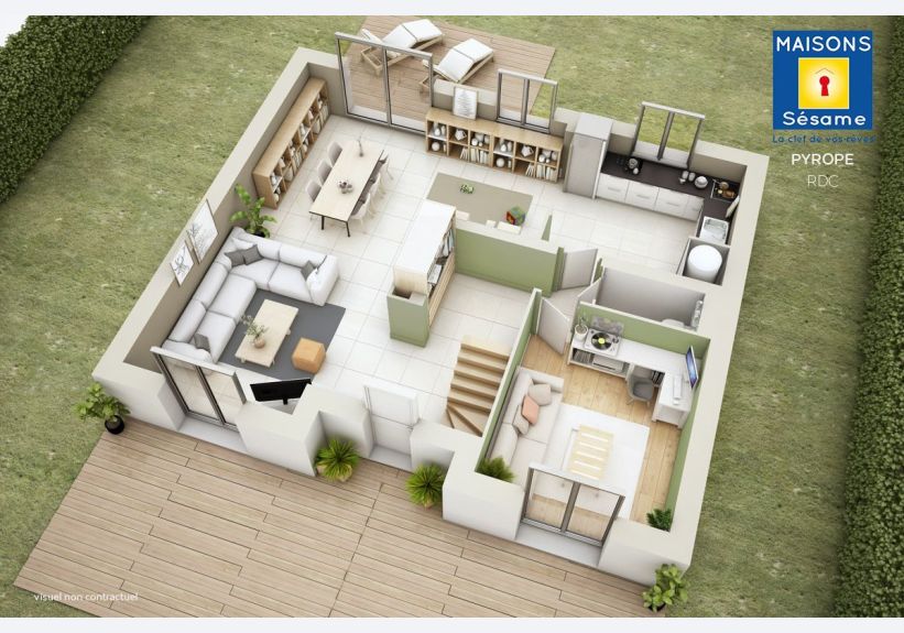 Image du modèle de maison pyropre RDC