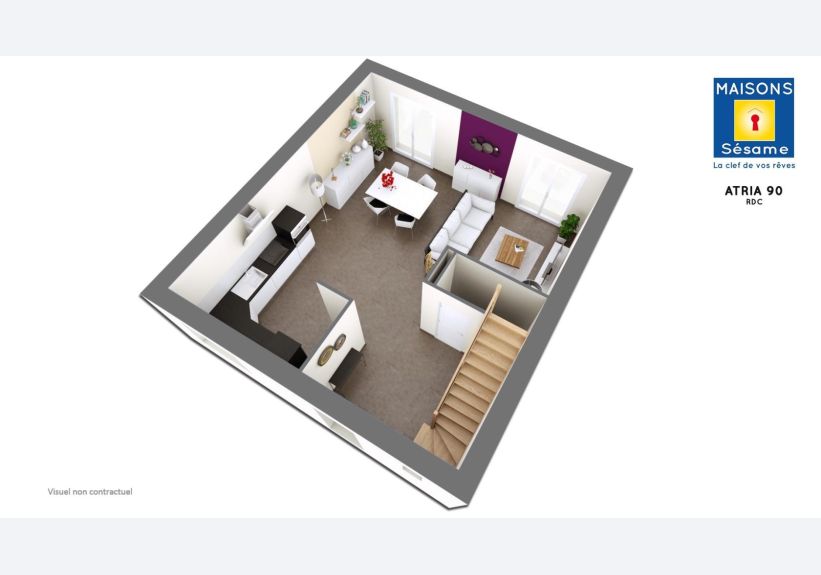 Image du modèle de maison ATRIA 90 RDC