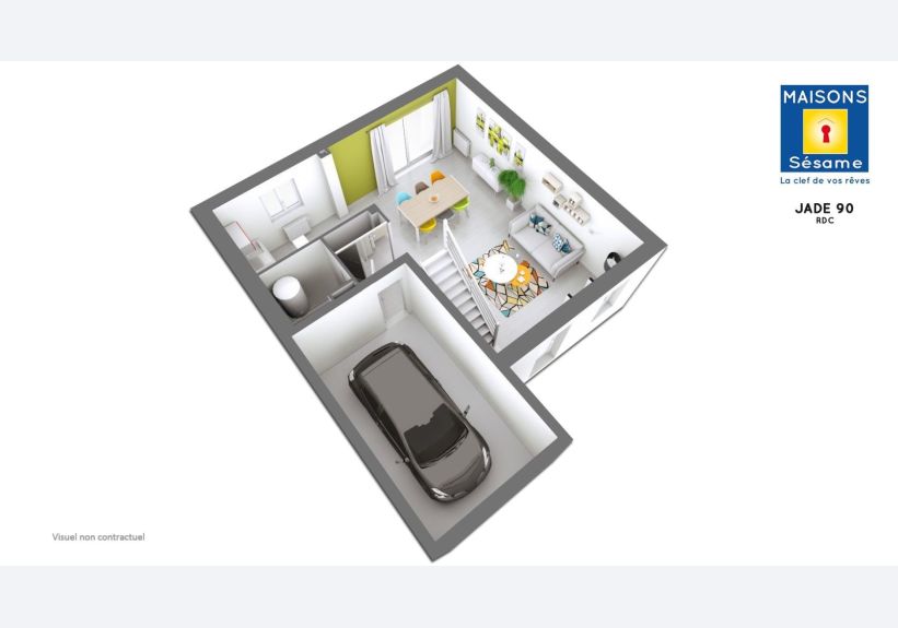 Image du modèle de maison JADE 90 RDC