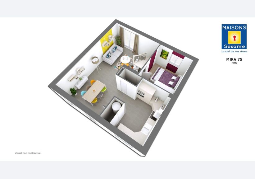 Image du modèle de maison MIRA 75 RDC