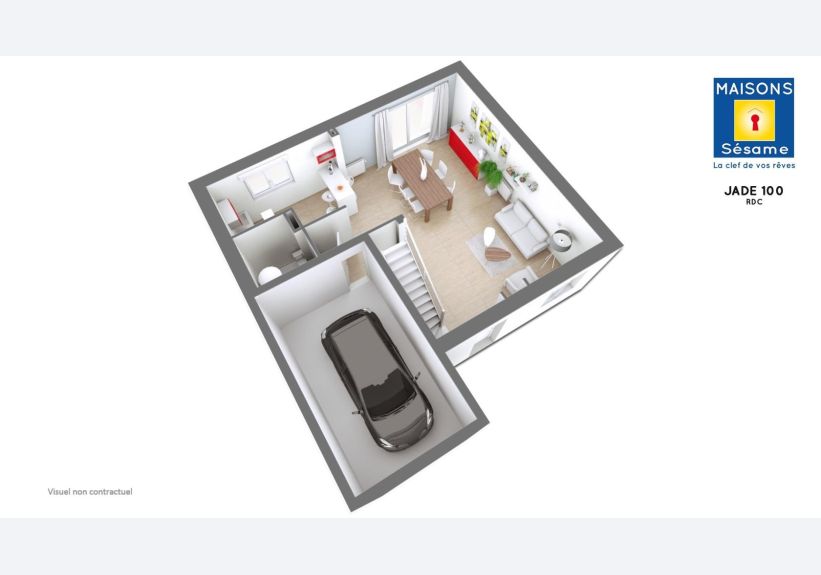 Image du modèle de maison JADE 100 RDC