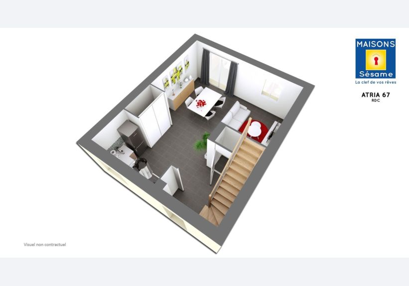 Image du modèle de maison ATRIA 67 RDC