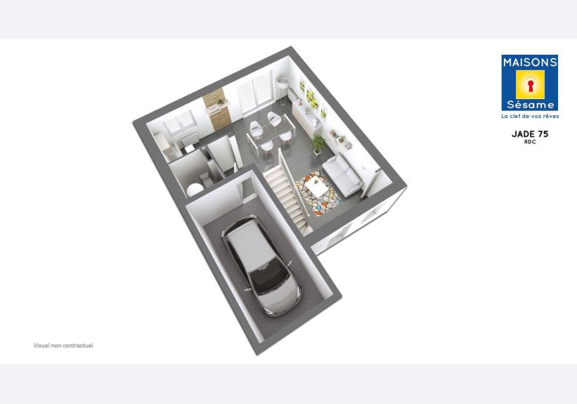 Image du modèle de maison JADE 75 RDC