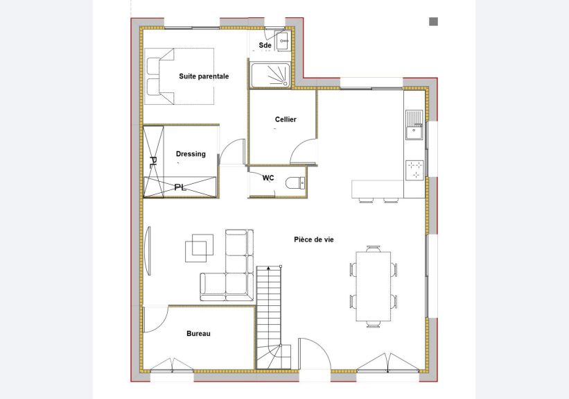 Image du modèle de maison BOUGAINVILLIER PLAN RDC