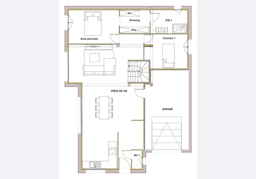 Image du modèle de maison AZALEE PLAN RDC