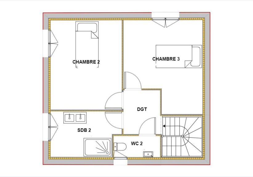 Image du modèle de maison AZALEE PLAN ETAGE