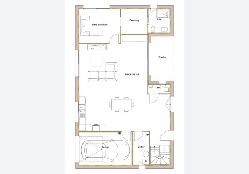 Image du modèle de maison LILAS PLAN RDC