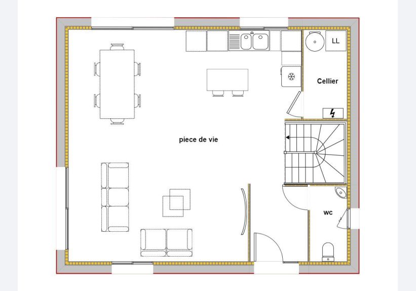 Image du modèle de maison IRIS PLAN RDC