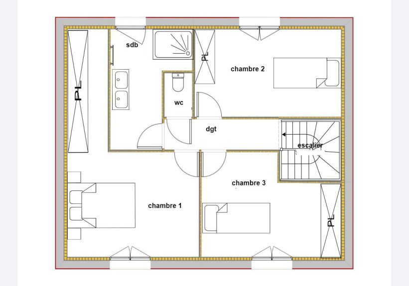 Image du modèle de maison IRIS PLAN Etage