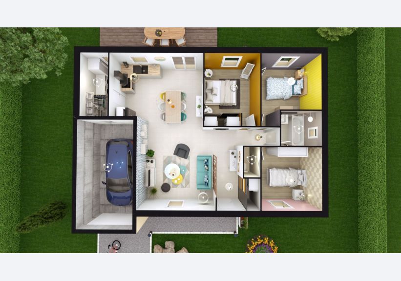 Image du modèle de maison ERICA 3G-79 - DESSUS RDC