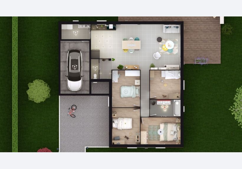 Image du modèle de maison CLEMATIS 4G - 103 - DESSUS RDC