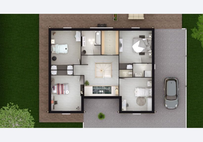 Image du modèle de maison HIBISCUS 5 - 208 - DESSUS ETAGE