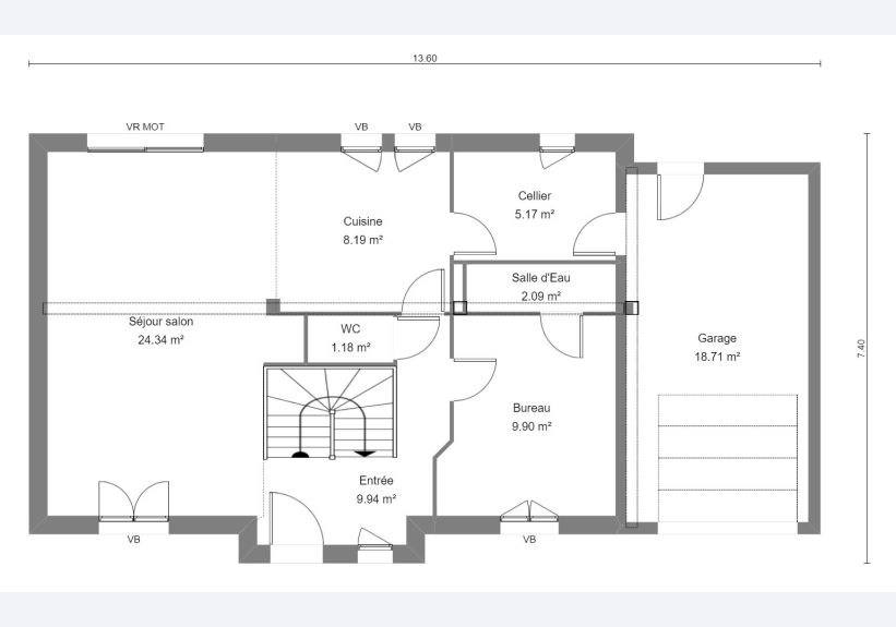Image du modèle de maison IBERIS 7G - 139 - PLAN RDC