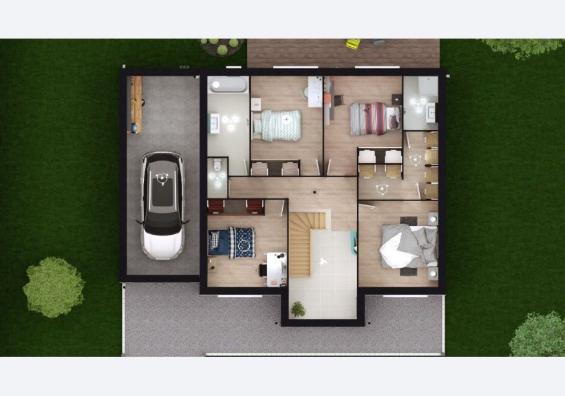 Image du modèle de maison DAHLIA 5G-150 - DESSUS 2TAGE
